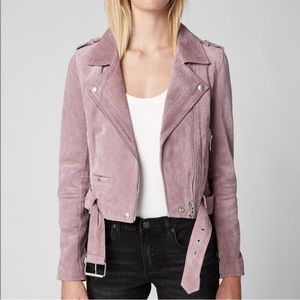 Blank NYC Lilac Suede Moto Jacket